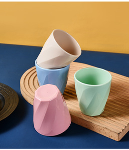 Vaso Reutilizable de Plástico Apilable con Diseño Trenzado, Taza de Agua de PP Engrosado para Hogar, Restaurante, Hotel, Baño, Zumo, Fiesta - Product Image 3