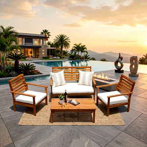 THINH PHU OLIVER Functional Acacia Wood Sofa <b>Set</b>-Contemporary Outdoor Furniture <b>for</b> <b>Garden</b> & Living Room-Customized Packing - Product Image 1