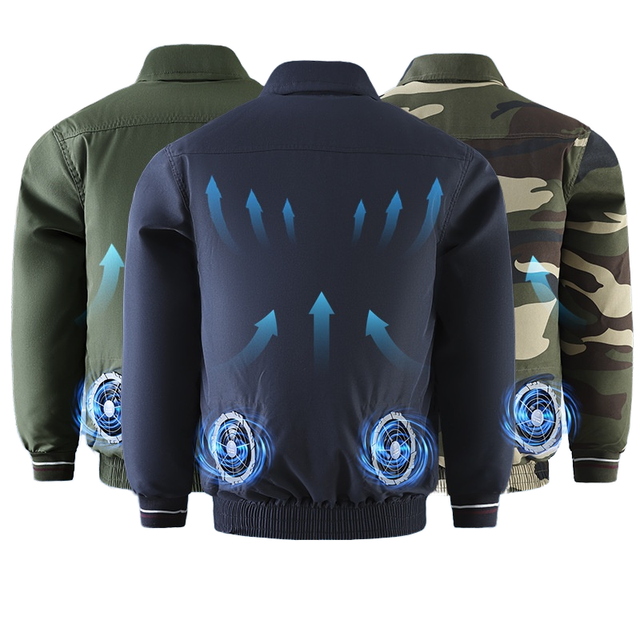 Direct Factory Sale Men's Jackets for Air Conditioning Construction Workers Women's Work Clothes Installable Fan for Hot Work
