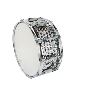 Nouvelle conception 14x6.5, tête de tambour <span class=keywords><strong>Remo</strong></span> fabriquée à la main avec technique de pointillage, caisse claire en métal - Product Image 2