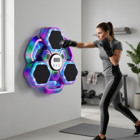 Machine de boxe musicale intelligente, cible interactive murale, tapis de frappe avec éclairage LED, entraînement de fitness à domicile