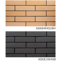 Briques de facettes imperméables de Surface murale personnalisée, couleurs rouge, jaune, uni, imperméable, intérieur et extérieur de construction