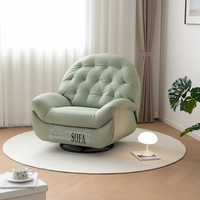 Fauteuil inclinable électrique multifonctionnel en cuir PU pour petit appartement, chaise à bascule, canapé simple, salon, balcon, fauteuil de détente