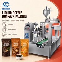 Machine de remplissage et de scellage rotative pour sachets préformés Doypack de 100 à 500 ml pour liquides, café, expresso, concentrés et jus
