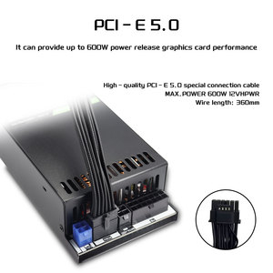 600W Flex ATX Netzteil PCIe 5.0 GPU-Kabel 12VHPWR Modular 80 PLUS Gold Desktop & Server Vorrätig - Product Image 3