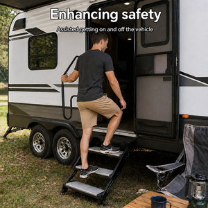 HOMFUL 37" Main courante extensible en aluminium pour camping-car, pliable et verrouillable, poignée de porte de caravane, rail d'assistance à l'entrée pour camping-car - Product Image 4