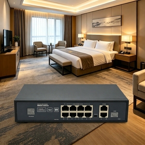 Commutateur PoE 8 ports 2 Gigabit Uplink 1 port SFP pour système de réseau de chambre d'hôtel - Product Image 1