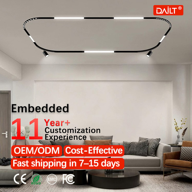 Hot Selling Aluminum Dimmable Modern Design Ceiling Linear Rail Lighting System High Circular Magnetic LED Track Light High CRI