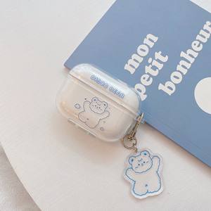 Funda sencilla de flores transparentes para <span class=keywords><strong>AirPods</strong></span> 4 2024, funda para auriculares para <span class=keywords><strong>Apple</strong></span> <span class=keywords><strong>Airpods</strong></span> <span class=keywords><strong>Pro</strong></span> 1 <span class=keywords><strong>2</strong></span> 3 4th <span class=keywords><strong>Gen</strong></span>, funda protectora, llavero - Product Image 3