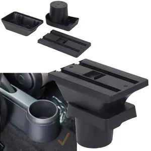 <span class=keywords><strong>Accoudoir</strong></span> de voiture Volkswagen Skoda Citigo VW Seat Mii, boîte de rangement automatique, porte-gobelet en cuir PU ABS, populaire, haute qualité - Product Image 3