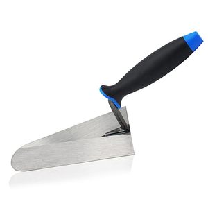 Truelle à pointe arrondie 18 cm, lame en acier au carbone, poignée ergonomique, grip antidérapant noir, outil de jardin - Product Image 1