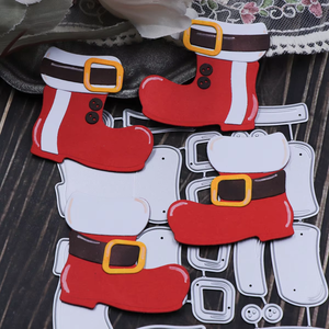 Matrices de dé<span class=keywords><strong>coupe</strong></span> en métal de Noël, moules DIY, scrapbooking, fabrication de papier, artisanat, bottes de Noël, décorations de bonbons, découpes - Product Image 1