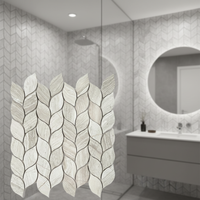Parquet en mosaïque de marbre moderne pour murs intérieurs et villas – Design tendance