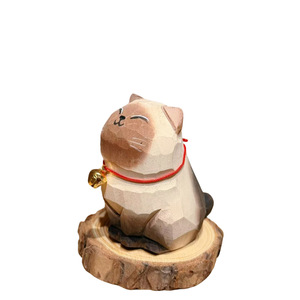 Figurine <span class=keywords><strong>de</strong></span> <span class=keywords><strong>chat</strong></span> <span class=keywords><strong>siamois</strong></span> en bois sculptée à la main, décoration mignonne pour bureau, ordinateur, table, artisanat créatif - Product Image 1