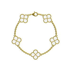 Anillo de Trébol de Cuatro Hojas Love Woman Fashion, Pulsera de Oro de 18K, Pulsera y Collar de Trébol de Tres Hojas en Oro Rosa <span class=keywords><strong>Cleef</strong></span> - Product Image 6
