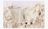 Kleinkind Pailletten und Federn Schicht Tutu Kleid Bequemes Mittel arm Knielang Großhandel Custom 2-8 Jahre Kinder Baumwolle gefüttert Kleid