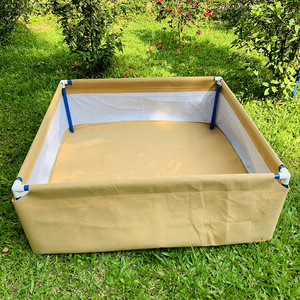 Lit de culture rectangulaire, 4 pieds, noir/brun, pour le jardin, <span class=keywords><strong>en</strong></span> tissu, feutre surélevé, pour cultiver les plantes - Product Image 3