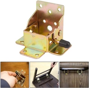 Hot-Selling Contemporary Design <b>Folding</b> Bracket Lock Extension <b>Table</b> Seat Leg Hinge Self-Unlocking Top Direct Iron <b>Metal</b> - Product Image 4