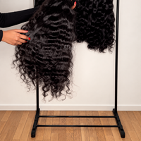 Extensions de cheveux naturels indiens ondulés non traités, double trame, vente en gros