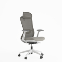Chaise de bureau pivotante en tissu maillé à dossier haut Anji Factory, chaise de bureau de direction ergonomique de luxe avec appui-tête