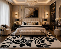 Lit King Size de Luxe, Ensemble de Table à Manger Moderne, Armoire de Cuisine, Service de Design d'Intérieur Professionnel, Villa Contemporaine de Luxe en 3D