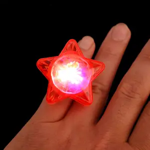 Hard Diamond Five star flashing led party light ring for party Valentine's Day