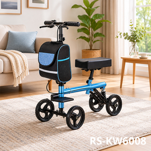 Déambulateur à genouillères pour personnes handicapées, robuste, en acier au carbone, certifié CE, léger, Relaxsmith KW6008, réadaptation, mobilité - Product Image 1