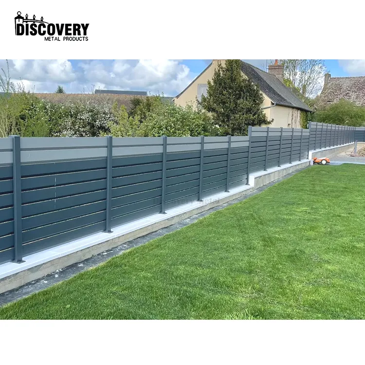 Explore Metal Special Prices Garden Aluminum Balcony Privacy Fence Profiles Louver Frame Rails Horizontal Slat Fence