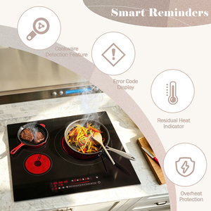 Built-in Electric 3 Burner 60cm Ceramic Hob Cooker Radiant cooktop with touch control for Any Cookware - Product Image 2