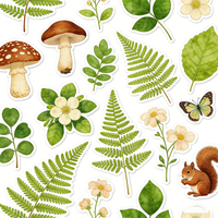 Autocollants imperméables Jinyu Diverse Leaves, décorations DIY, autocollants de dessins animés pour coques de téléphone, cahiers, bouteilles d'eau