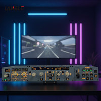 Cockpit de simulation de course confortable Airbus A320 avec commande EFIS gauche, module de fréquence lumineuse FCU pour jeu de vol simulé, cockpit de course