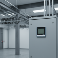 Compteur numérique triphasé avec écran LED rétroéclairé, installation facile par clipser pour armoires électriques et tableaux de distribution
