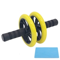 Rouleau abdominal portable mini pour équipement de fitness domestique, entraîneur abdominal silencieux à deux roues pour les muscles abdominaux