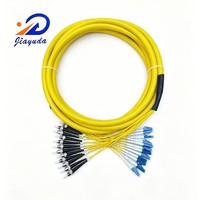 Cordon de brassage optique intérieur 12 fibres monomodes SM G.652D G.657A1 G.657A2 sélectionnable LC SC ST FC, pigtail de fibre optique à dérivation