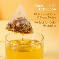 Thé en vrac infusé à froid à la poire et au jasmin, sachet de thé glacé aux herbes et aux fruits, boisson rafraîchissante d'été, thé doux apaisant pour la gorge, OEM