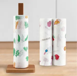 Reusable Kitchen Paper Towels Bamboo Fiber Virgin Wood Pulp Eco-friendly Biodegradable Kitchen Wipe