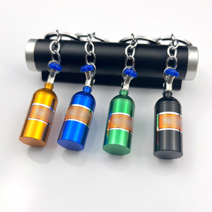 Creative Mini <strong>NOS</strong> Turbo Keychain Colorful Metal Nitrous <strong>Bottle</strong> Stash Box Novelty Gift Car Motorcycle Accessory Wholesale - Product Image 6