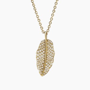 Gioielli raffinati collana da donna in argento Sterling S925 placcato <span class=keywords><strong>oro</strong></span> placcato in <span class=keywords><strong>oro</strong></span> con foglia di zircone - Product Image 1