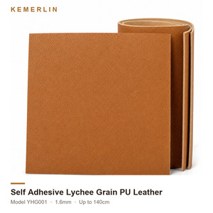 KEMERLIN Tessuto in Pelle PU Autoadesivo a Grana Litchi Spessa per Riparazione Divani, Interni <span class=keywords><strong>Auto</strong></span>, Borse Fai-da-te, <span class=keywords><strong>Tappezzeria</strong></span> YHG001 - Product Image 1