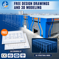 Kit de construction industrielle préfabriquée en acier léger, structure en acier, atelier, entrepôt, usine métallique, conception de plan de configuration personnalisée