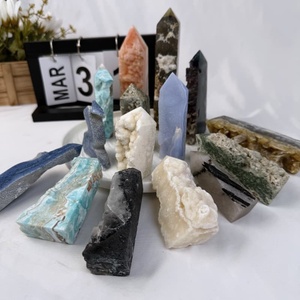 Punta di Cristallo a Torre in Materiali Misti, Gemma Naturale Energetica Curativa, Prezzo di Fabbrica, per Decorazione Domestica - Product Image 1