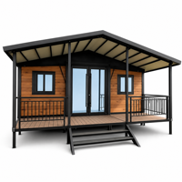 Maison conteneur en acier extensible de luxe de 20 pieds, maison préfabriquée modulaire, mini-maison portable, cabane pour appartement, bureau, bâtiment, cour arrière
