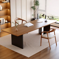 Escritorio de Oficina Moderno y Minimalista de Madera Maciza, Escritorio Ejecutivo, Escritorio Creativo, Escritorio para Estudio en Casa, Banco de Trabajo, Escritorio para Computadora de Oficina