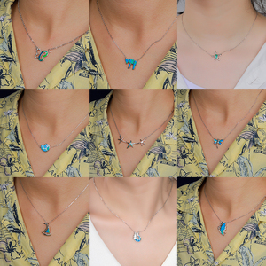 Lumineux 925 argent tortue opale collier doux opale lueur reflétant la beauté merveilleuse de l'océan doux hommage cadeau - Product Image 5