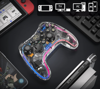 Manette de jeu filaire et sans fil, 10 couleurs RVB, double moteur de vibration, batterie intégrée de 800 mAh, manette de jeu pour Nintendo Switch Pro