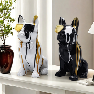 Statuetta in Resina Dipinta a Mano <span class=keywords><strong>Personalizzata</strong></span> di Bulldog Francese per Arredamento Casa - Product Image 4