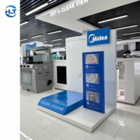 Présentoir de salle d'exposition pour lave-vaisselle Midea |   Fixations de vente au détail pour appareils électroménagers personnalisées, robustes et écologiques