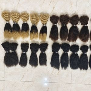 Kama 16 Inches Brazil Tóc Trinh Nữ Bán Buôn Pre-Căng Xoăn Afro Kinky Số Lượng Lớn Tóc Con Người Cho Bím Tóc Và Xoắn - Product Image 6