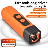 Répulsif à ultrasons pour chiens, haute puissance, portable, avec lumière LED clignotante, chasseur de chiens, autodéfense, gadget anti-aboiement pour extérieur