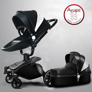 Cochecito de bebé Convertible 3 en 1 de alta calidad, 25KG, fácil de plegar, portátil con coche para niños, Material de PU ajustable multifunción - Product Image 5